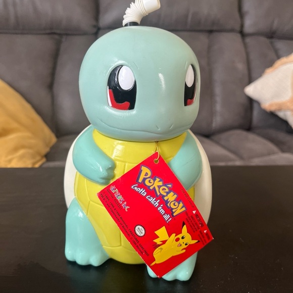 Nintendo 3D Pokemon Sipper Bottle Cup Water Squirtle 1998 Rare 7 Inch - Picture 1 of 6